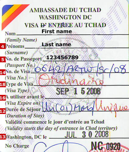 Chad Visa